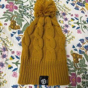 Phish Mustard Yellow Knit Beanie with Pom Pom